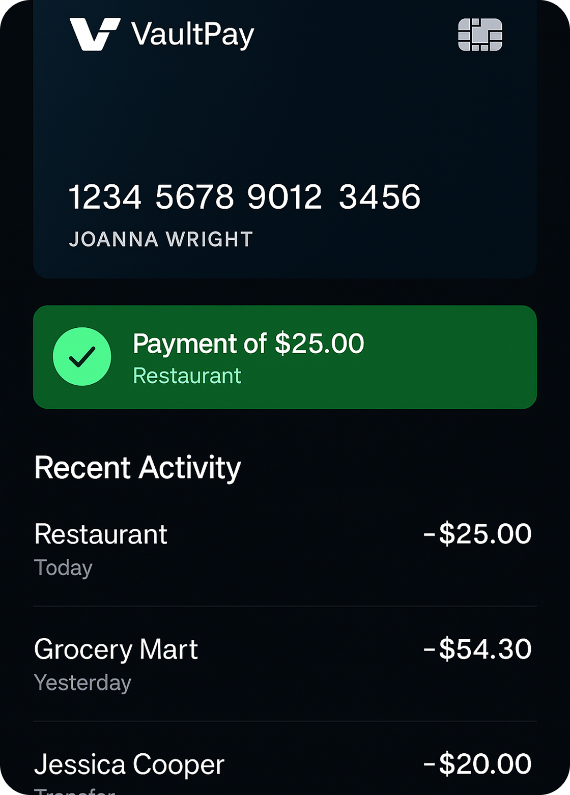 VaultPay app preview